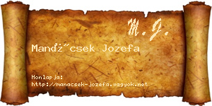 Manácsek Jozefa névjegykártya